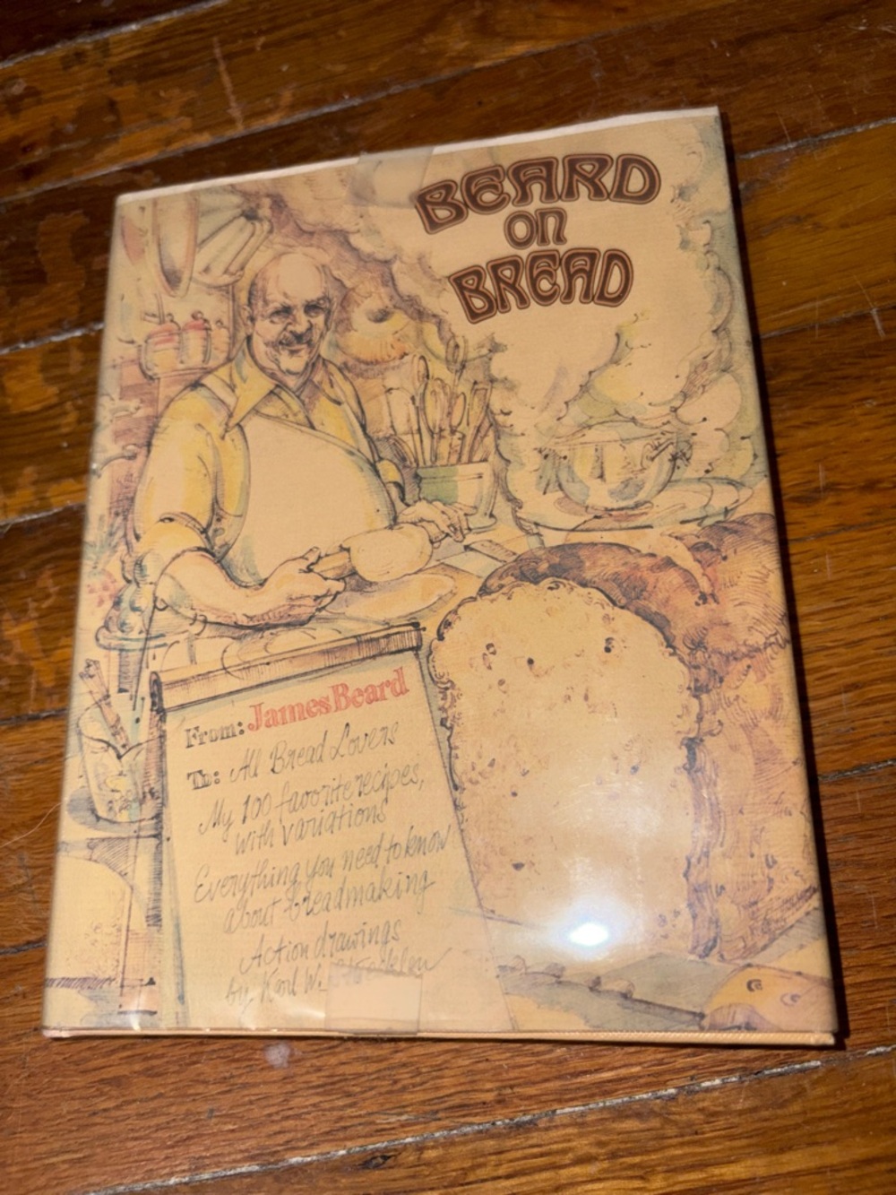 Classic 1973 Hardcover Beard on Bread Cookbook Illustrated Dust Jacket EUC